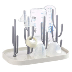FEOOWV baby bottle drying rack base gray ready for efficient air drying.