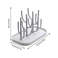 FEOOWV tree-branch design rack highlights creative storage for bottles and pacifiers.