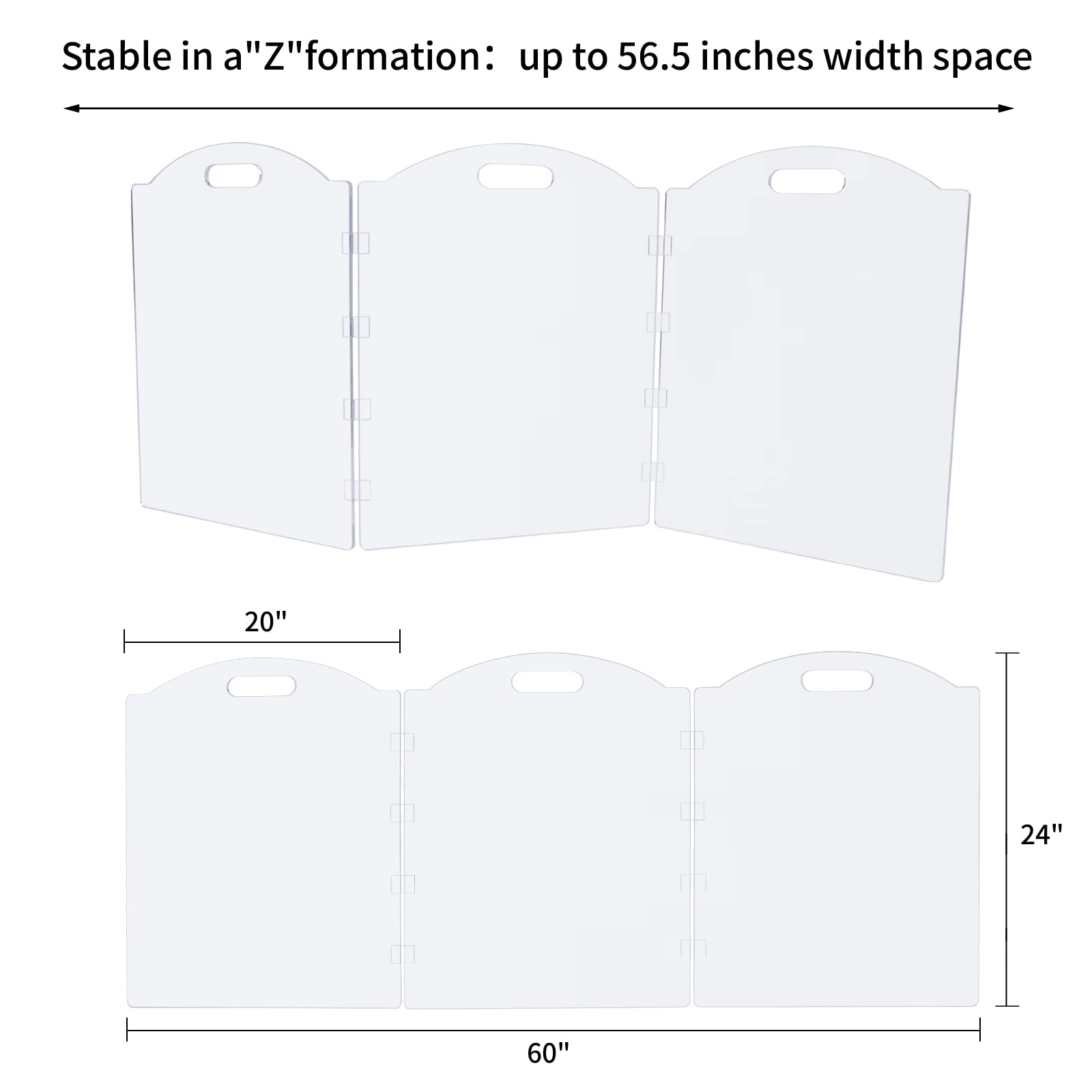 Feoyoho clear acrylic dog gate six-panel wider 120 inches for larger spaces
