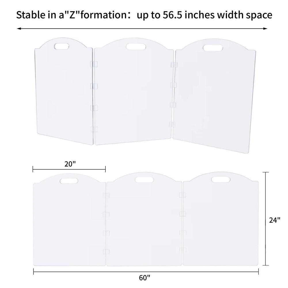 Feoyoho clear acrylic dog gate six-panel wider 120 inches for larger spaces