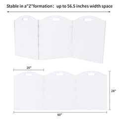 Feoyoho clear acrylic dog gate six-panel wider 120 inches for larger spaces