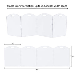 Feoyoho clear acrylic dog gate, 6-panel folding to cover large spaces.