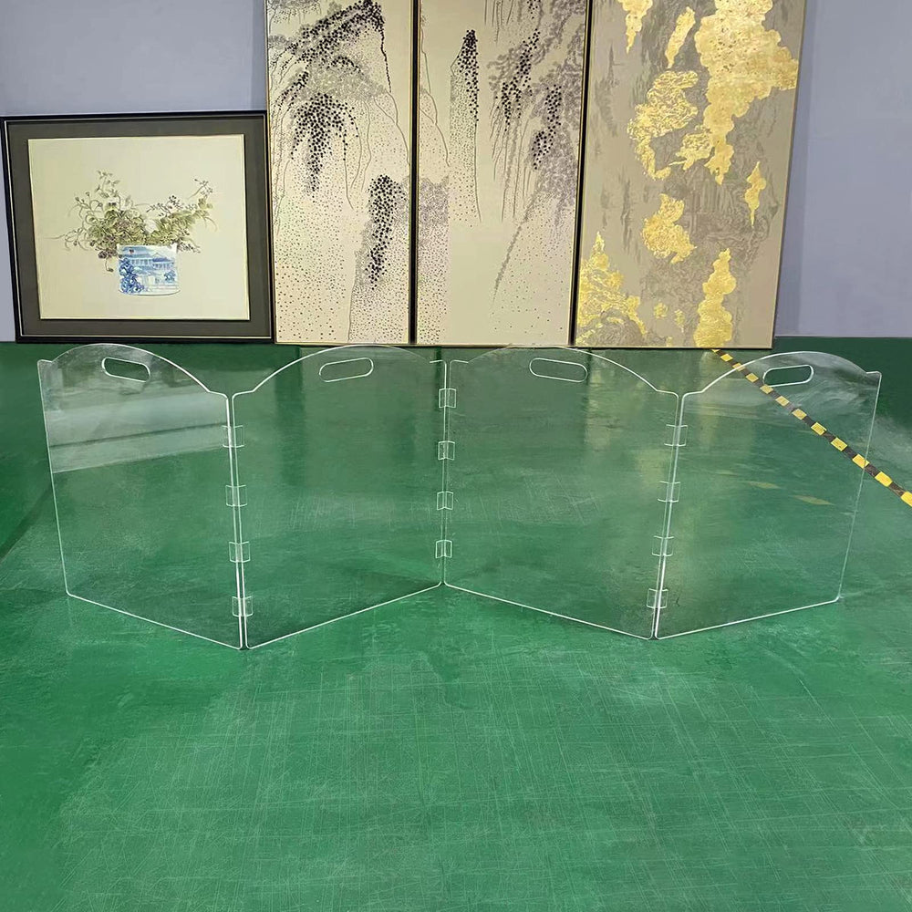 Feoyoho clear acrylic dog gate, rust-resistant acrylic for long-lasting use.