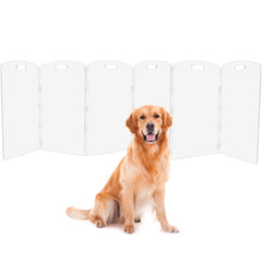 Feoyoho Modern Frame 32in standalone gate offers clear view while containing pets.