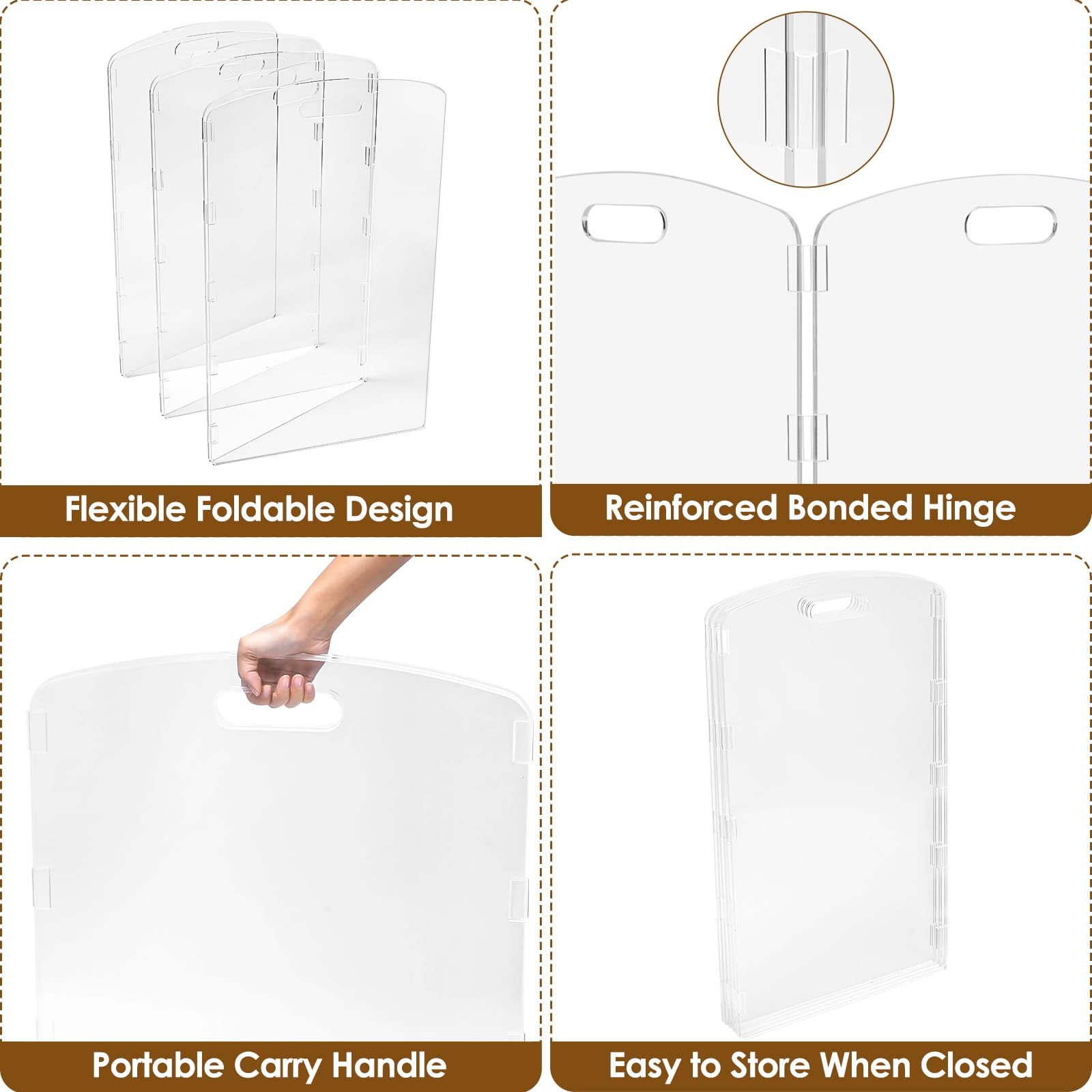 Feoyoho Modern Frame folded-gate with handle is portable and easy to move.