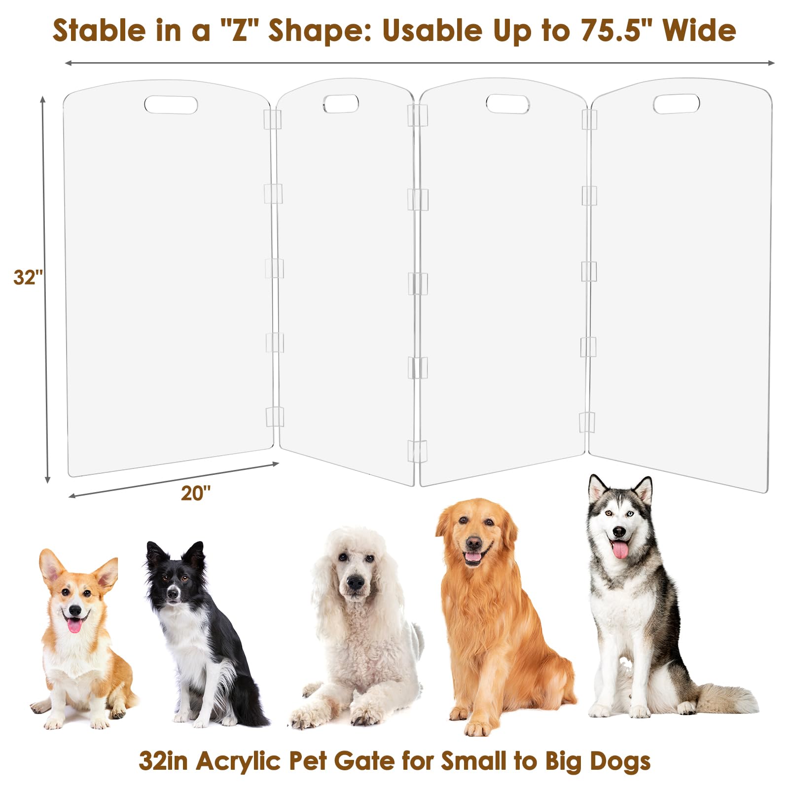 Feoyoho transparent design blends with interiors while keeping pets visible
