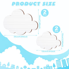 Ferraycle cloud wood decor closeup print showing smooth finish.