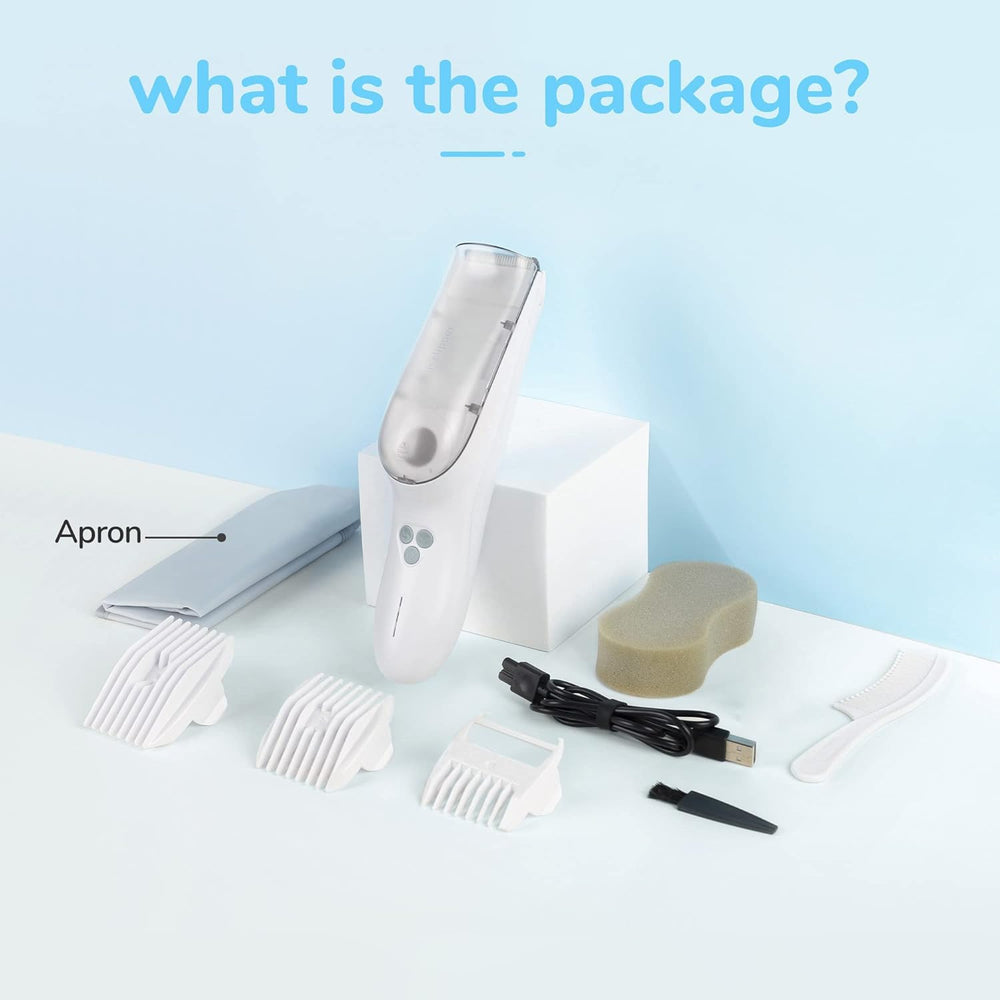 FERRISA auto-suck hair system reduces loose hairs for cleaner post-cut cleanup.