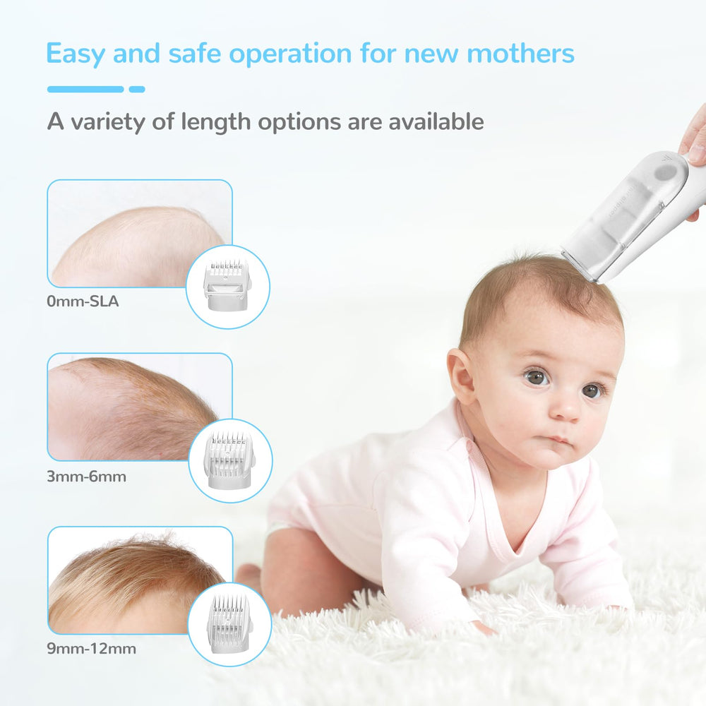 FERRISA ultra-quiet trimming design keeps baby relaxed during haircuts.