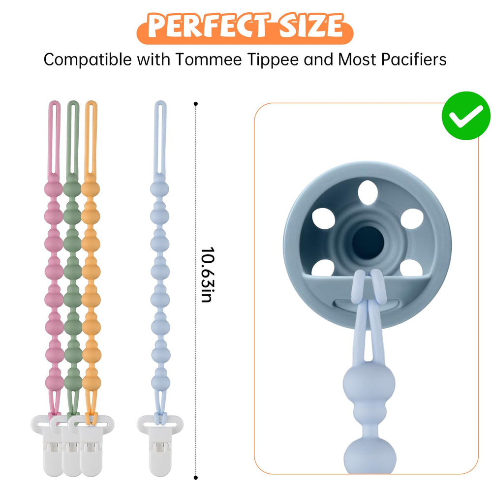 Fevbcnrj gift-ready pacifier clip set ideal for showers and birthdays