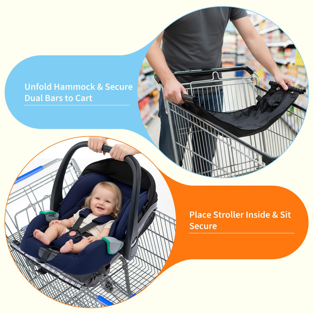 Fevbcnrj Hammock adjustable-straps image shows secure fit during varied cart sizes