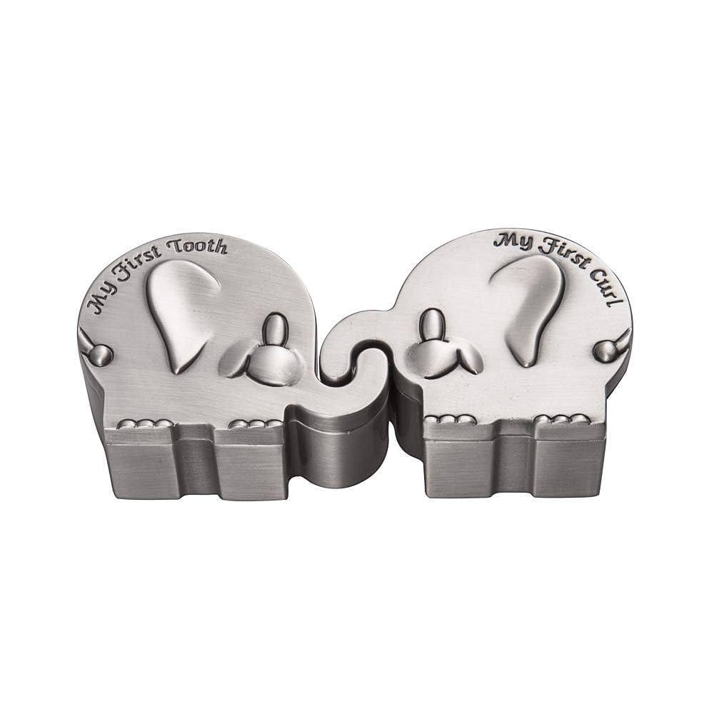 Feyarl keepsake box featuring an elephant cover, perfect for storing cherished curls and teeth.