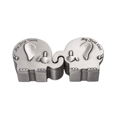 Feyarl keepsake box featuring an elephant cover, perfect for storing cherished curls and teeth.