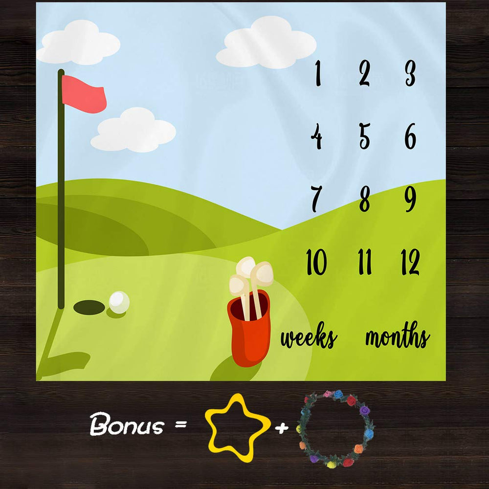 F-FUN SOUL Monthly Milestone Blanket growth-tracker backdrop for weekly photos