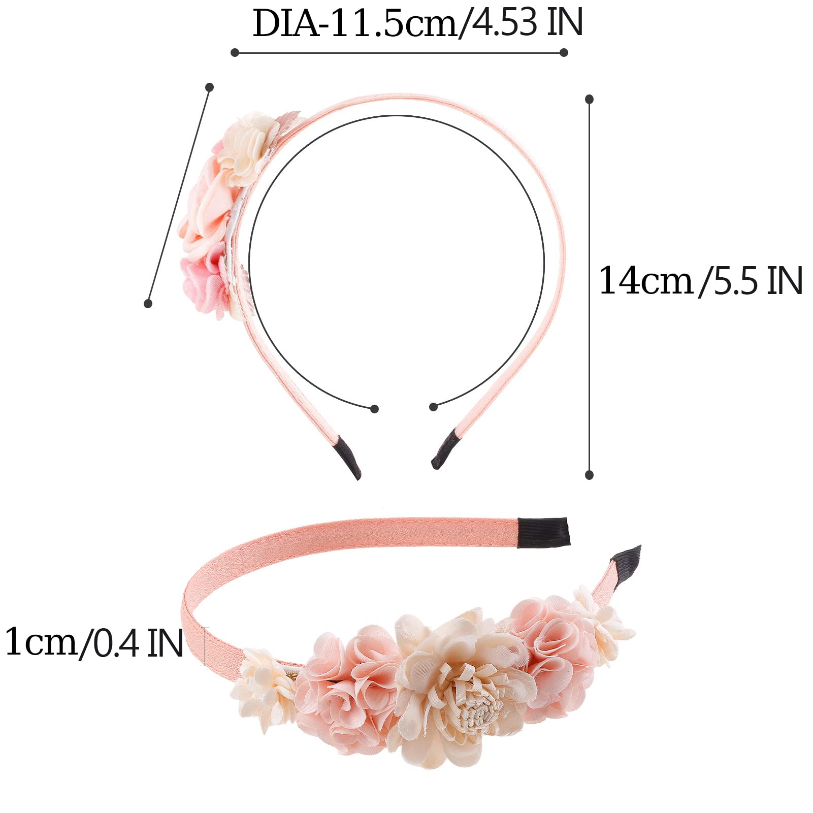 FGSS flower headband soft fabric wrap reduces snagging and irritation.