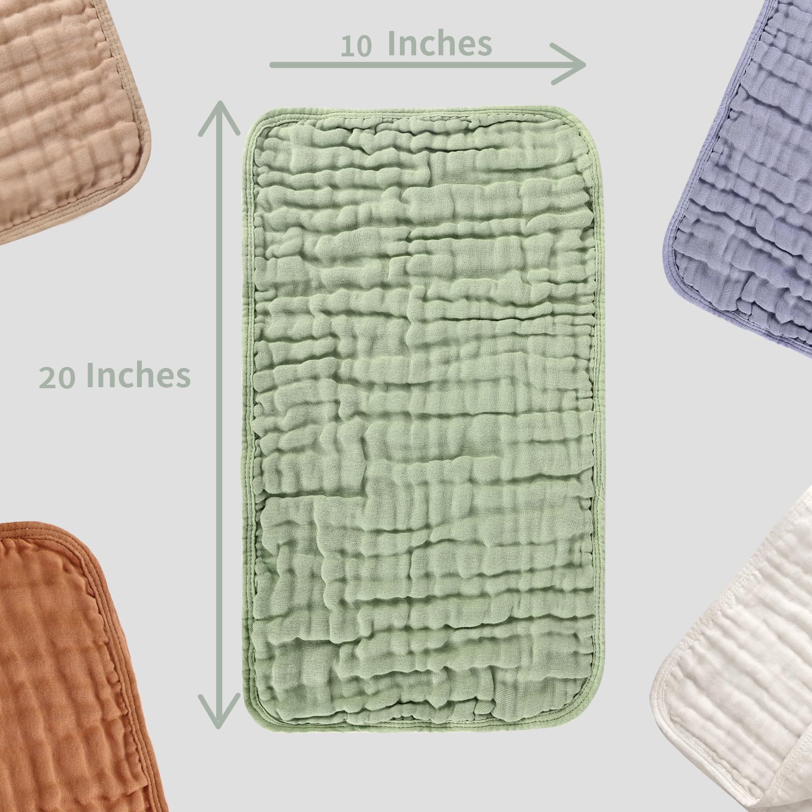 Fhealkid muslin burp cloths show a soft texture for newborn skin.