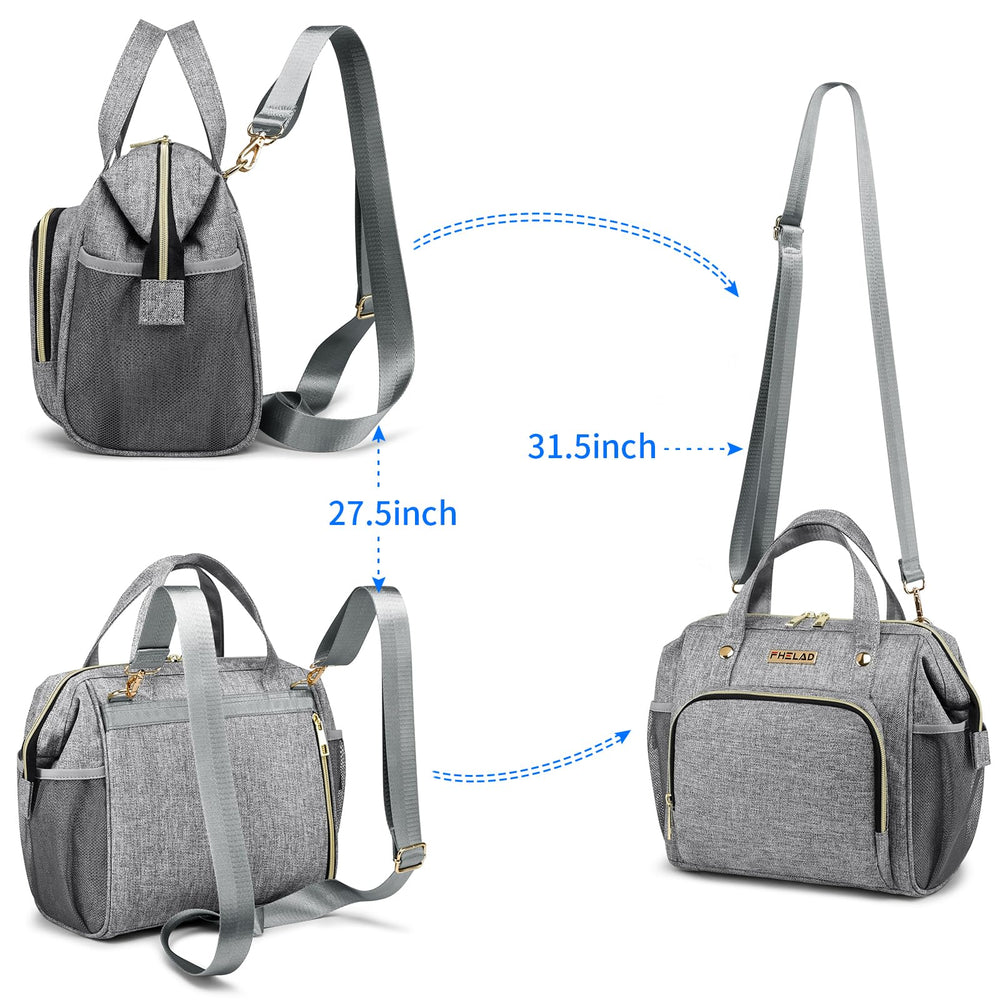 FHELAD 5-in-1 side bottle pockets—keeps bottles handy during trips.