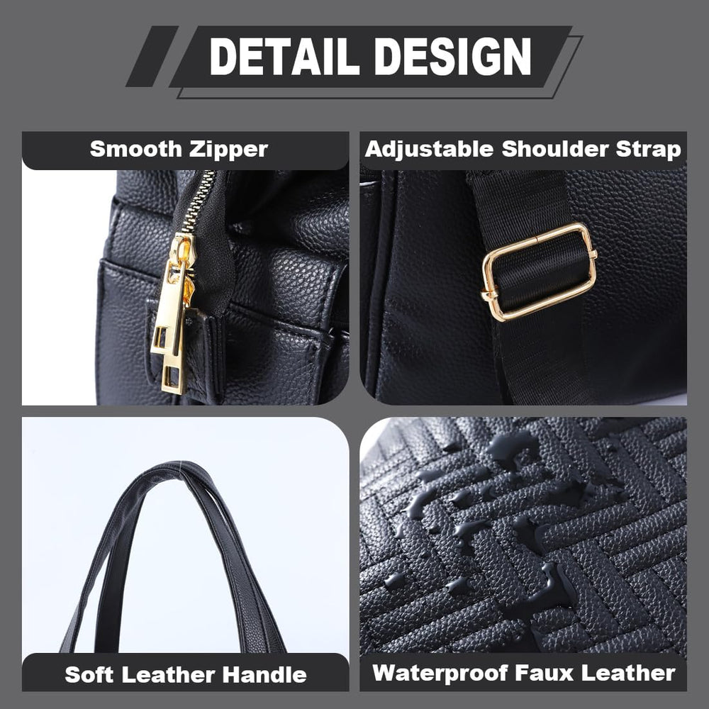 FHELAD diaper bag tote detachable strap enables crossbody or handheld carrying flexibility