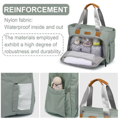 FHELAD diaper bag tote insulated pocket keeps bottles at temperature on the go