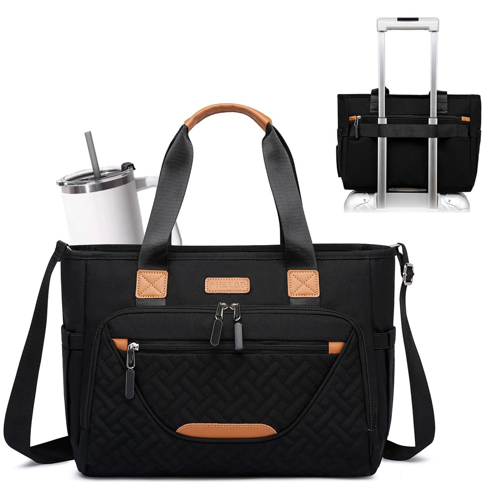FHELAD Diaper Tote Bag laptop compartment for on-the-go work travel