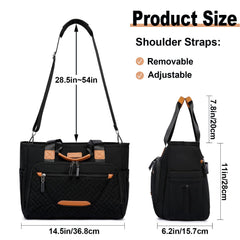 FHELAD Diaper Tote Bag stroller clip and luggage strap for travel