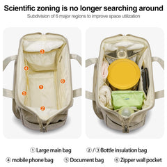 FHELAD small diaper bag backpack back pocket keeps valuables within easy reach.