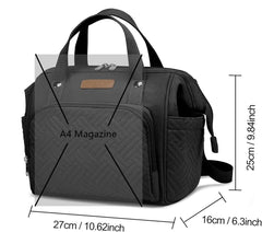 FHELAD Small Diaper Bag detachable strap allows versatile carrying as crossbody or tote