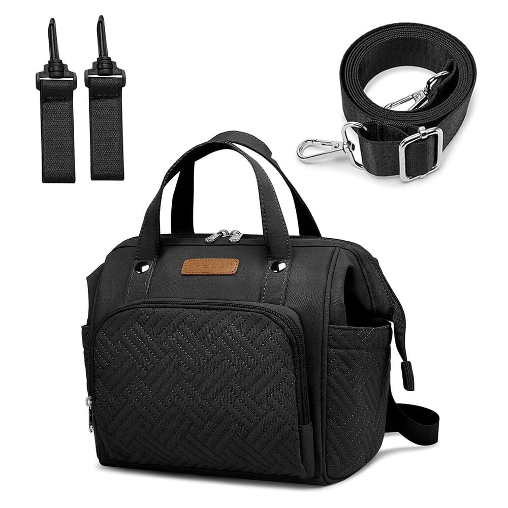 FHELAD Small Diaper Bag compact dimensions for easy on-the-go organization