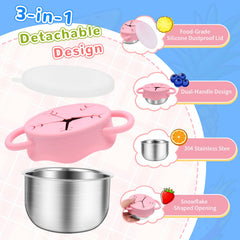 FHskFH easy-grip dual-handles emphasize kid-friendly independence during meals or snacks.