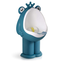 FIABC potty training urinal front view in deep blue for compact spaces