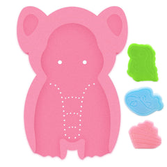 FIABC Soft Infant Bath Sponge Elephant Pink bath mat plush surface for gentle bath comfort