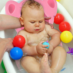 FIABC Elephant Pink bath mat thick cushion supports baby’s back and head