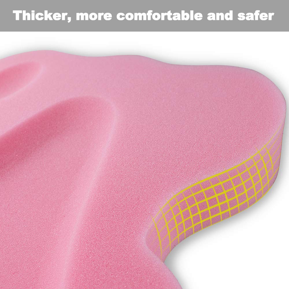 FIABC Soft Infant Bath Sponge Pink enhances bath time setup for newborns