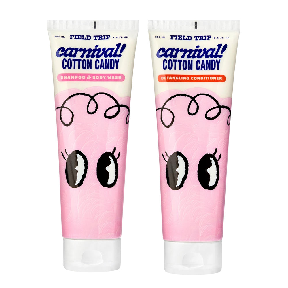 Field Trip Kids Carnival cotton candy scent bottle delivers gentle cleansing.