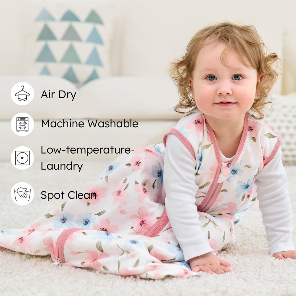 FIEMOL 100% cotton sleep sack offers soft, breathable fabric