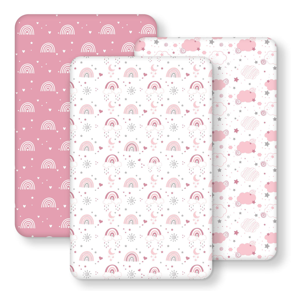 FIEMOL baby bedside bassinet sheets with soft-touch microfiber ideal for gentle skin contact at night.