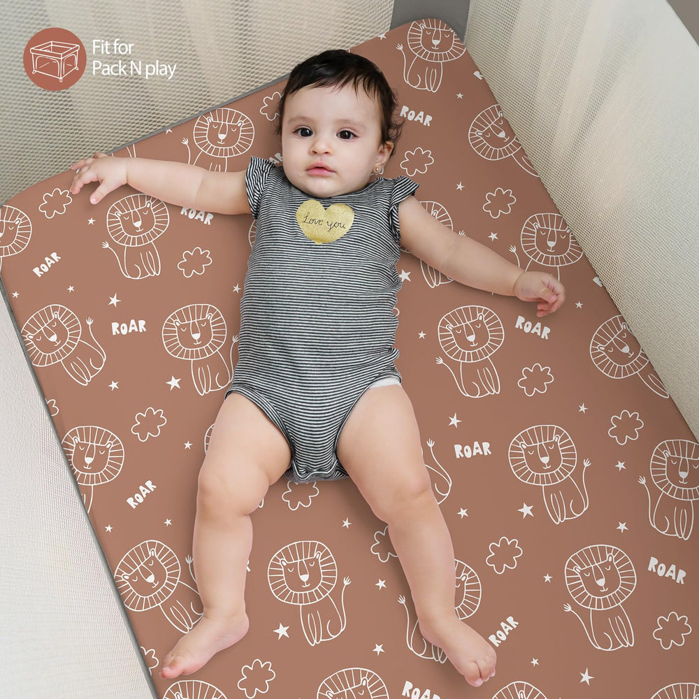 FIEMOL 3-pack mini crib sheets bundle for everyday baby essentials