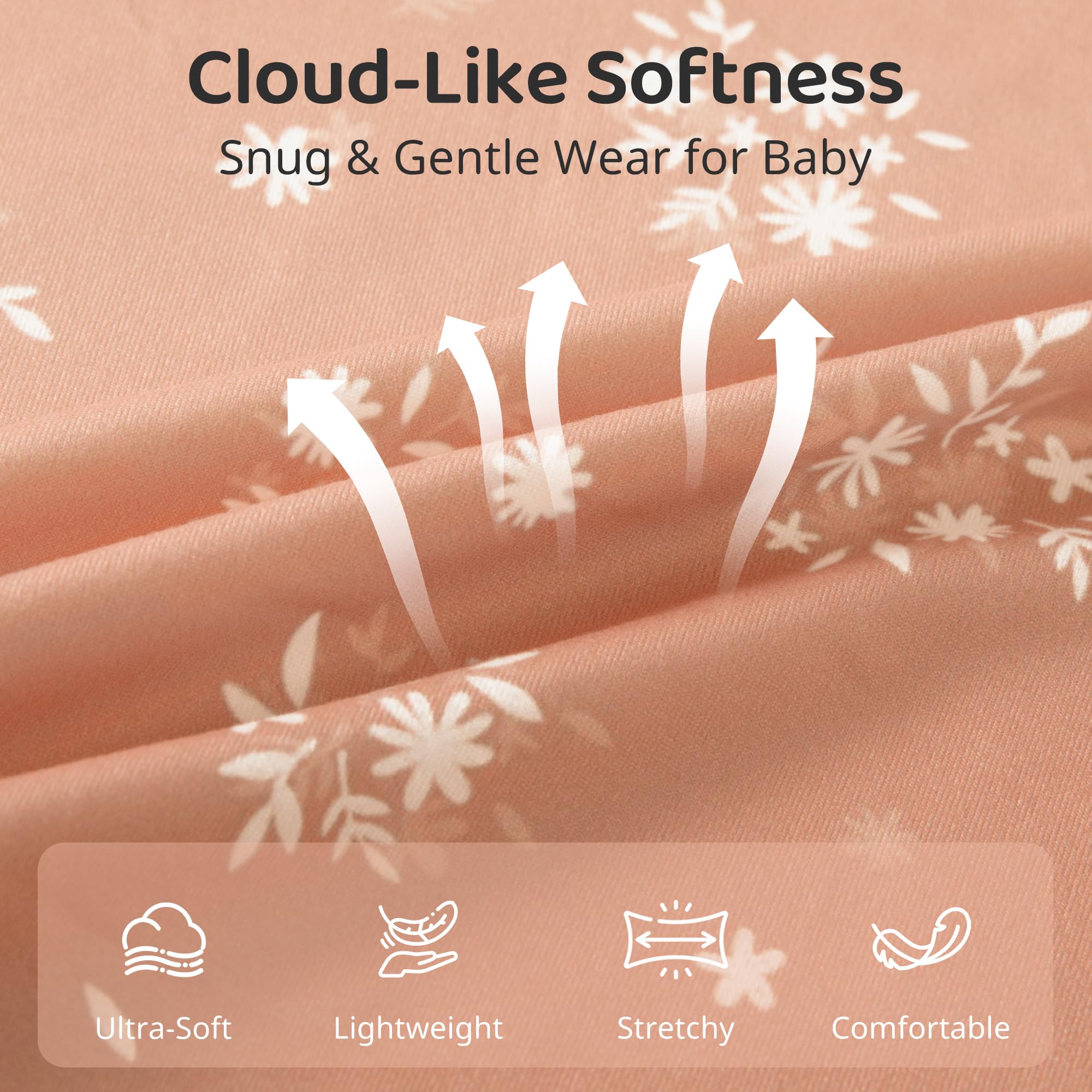 FIEMOL baby sleep sack 2-way zipper enables quick diaper changes without waking baby.