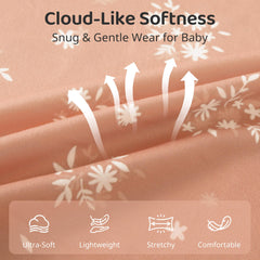 FIEMOL baby sleep sack 2-way zipper enables quick diaper changes without waking baby.