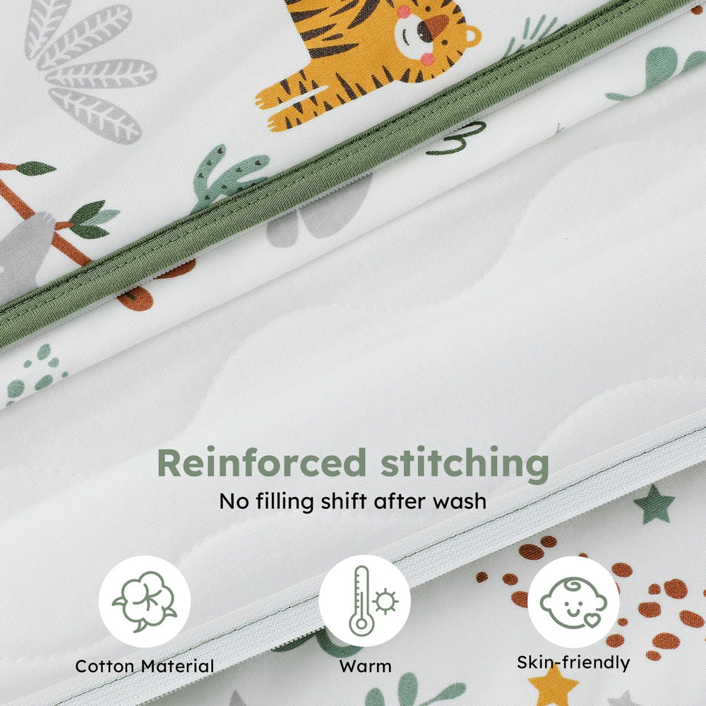 FIEMOL sleep sack bottom zipper opening enables quick diaper changes at night