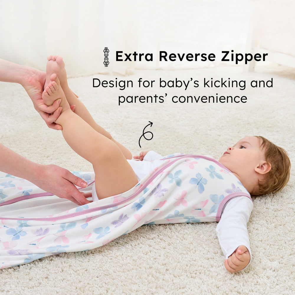 FIEMOL butterfly design sleep sack with playful style and practical features