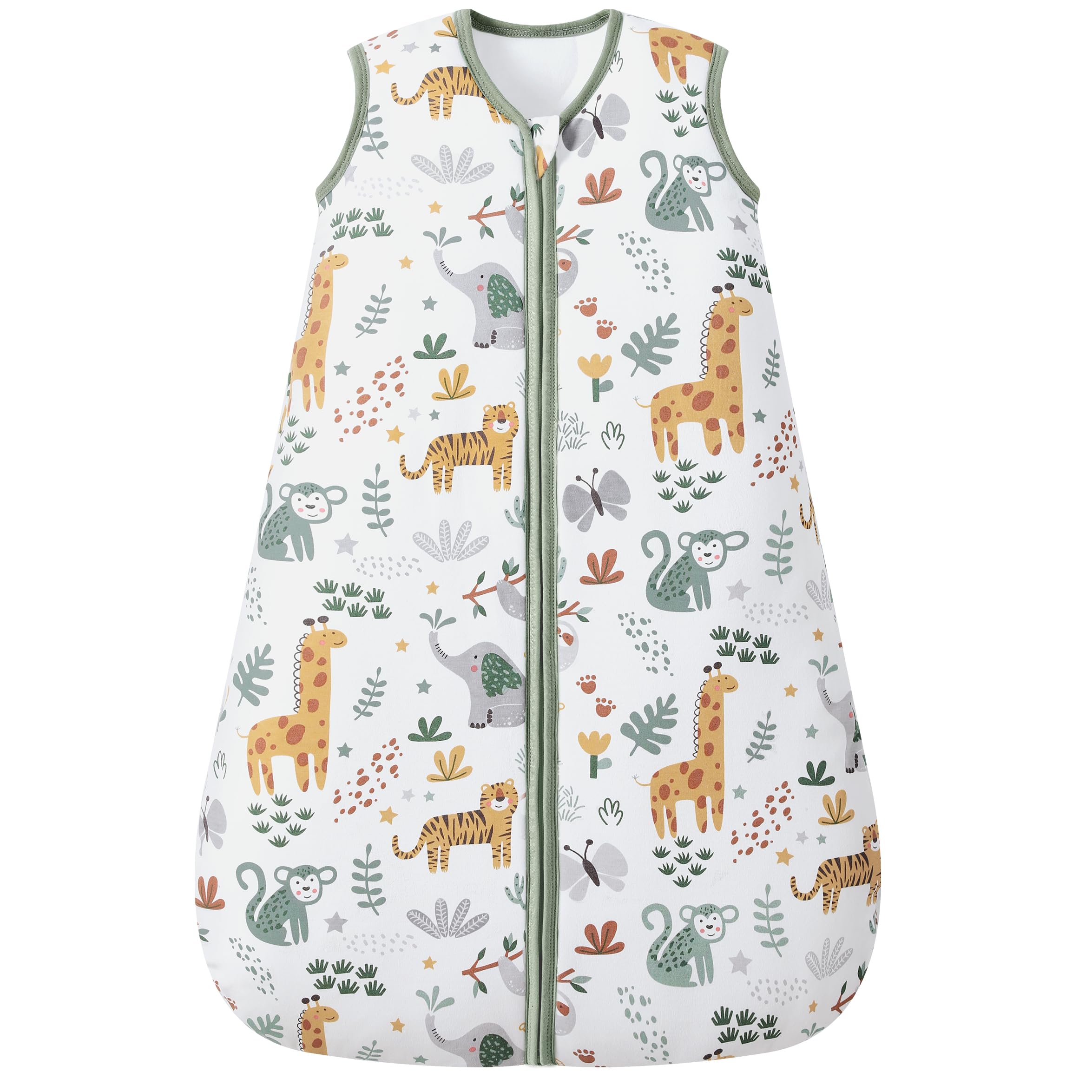 FIEMOL baby sleep sack features cotton-outer-inner-fabric for breathable comfort and warmth.