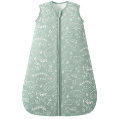 FIEMOL dinosaur sleep sack front view shows cozy cotton warmth for winter nights.