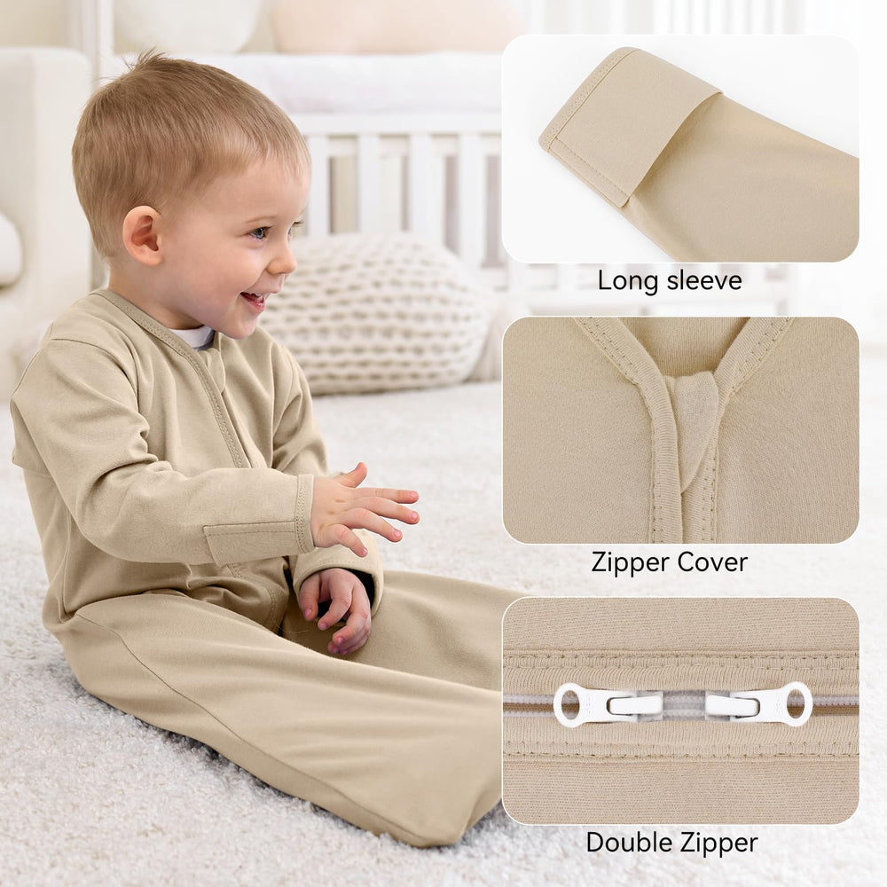 FIEMOL sleep sack four-size growth chart helps find the right fit.