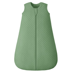 FIEMOL Baby Sleep Sack Green front view highlighting breathable cotton warmth for winter nights