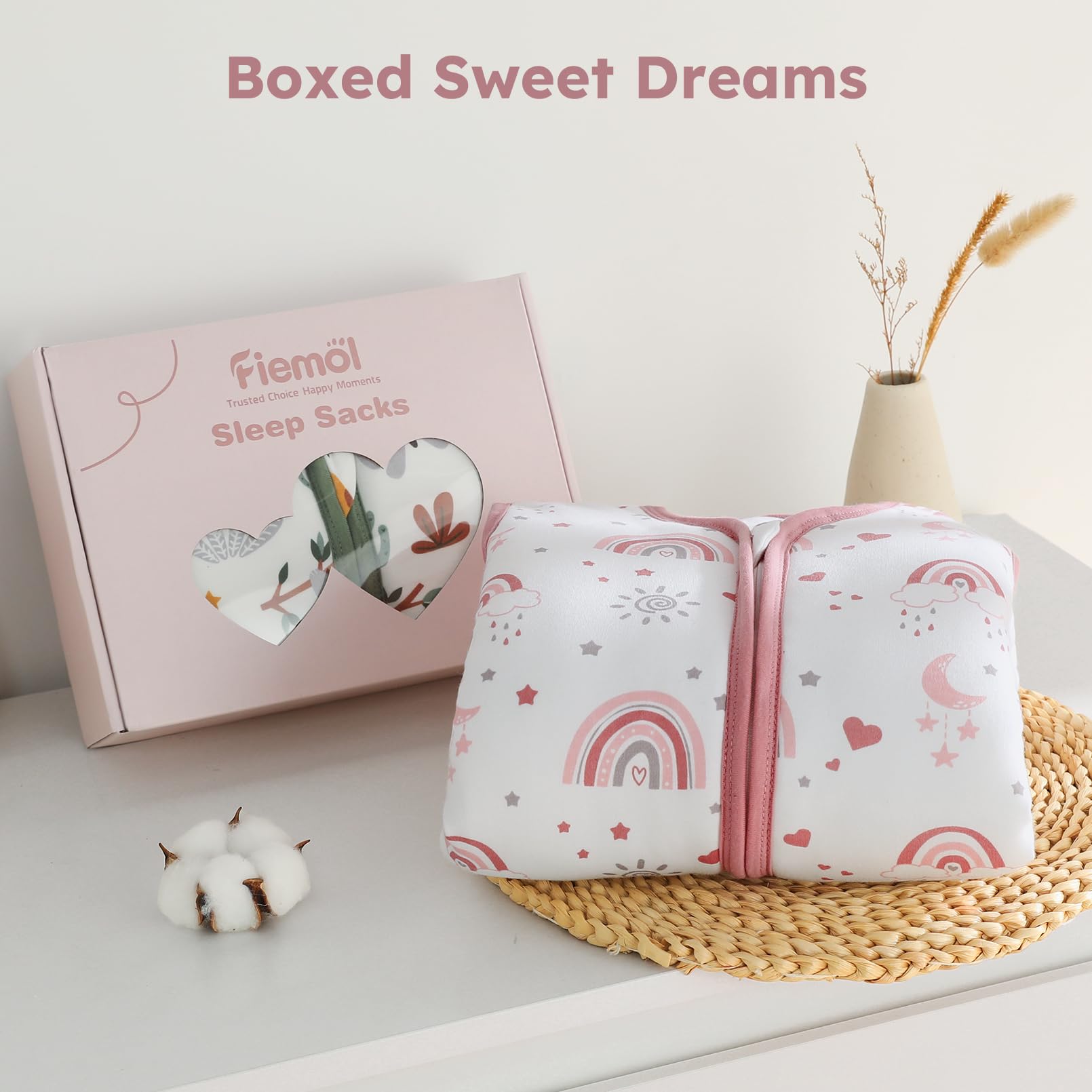 FIEMOL baby sleep sack is machine washable at 40°C for easy care