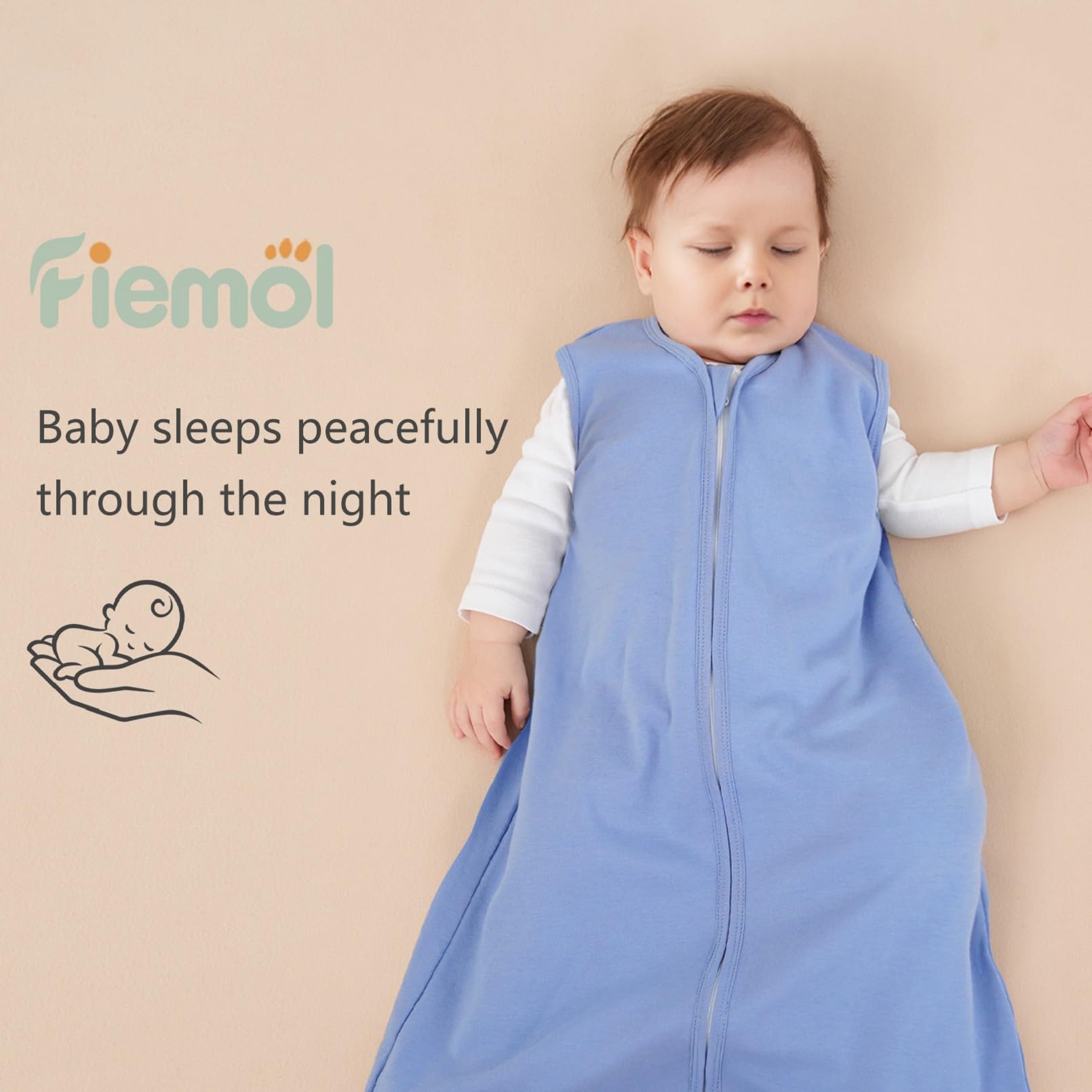 FIEMOL baby sleep sack machine-washable with low shrinkage