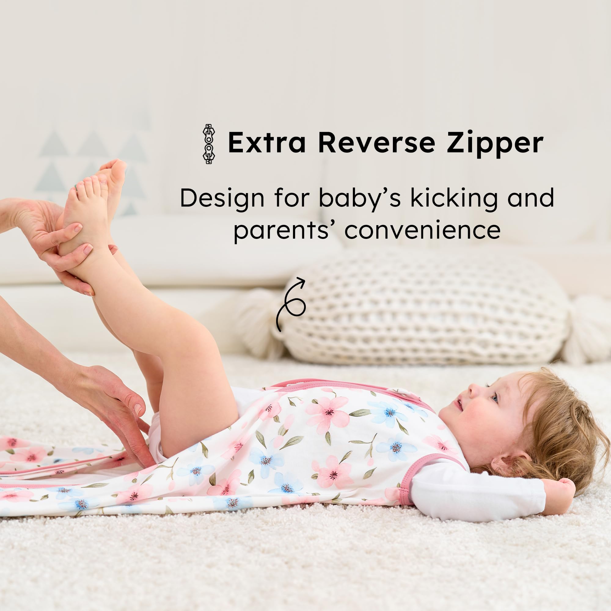 FIEMOL sleep sack machine-washable fabric resists shrinkage and stays durable.
