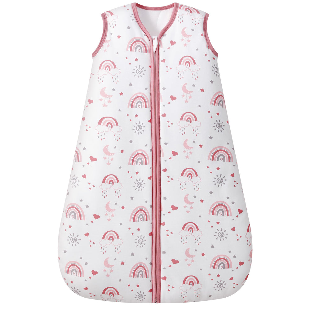 FIEMOL baby sleep sack outside view highlights soft cotton and breathable warmth for newborn comfort.