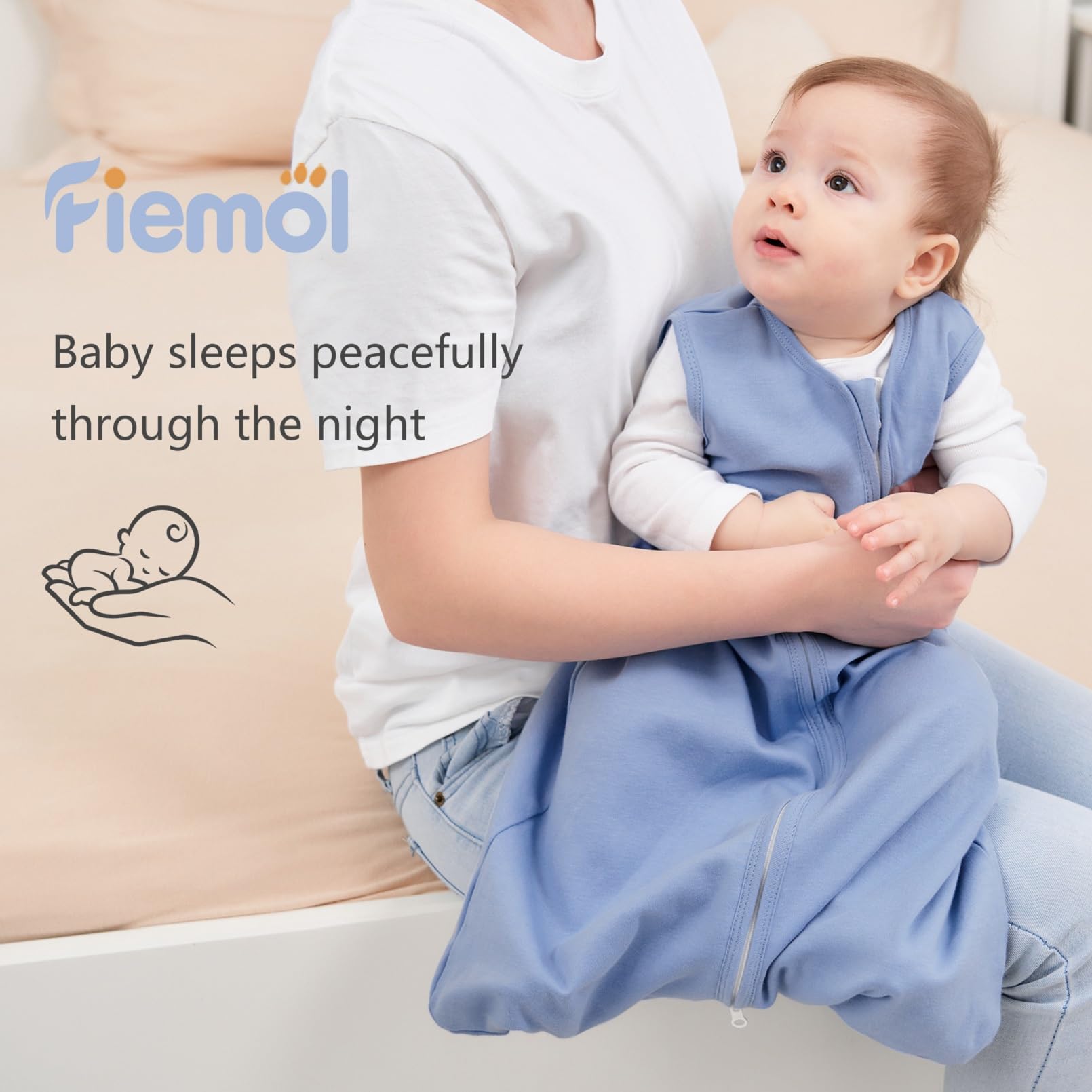 FIEMOL sleep sack interior room to kick for comfortable naps